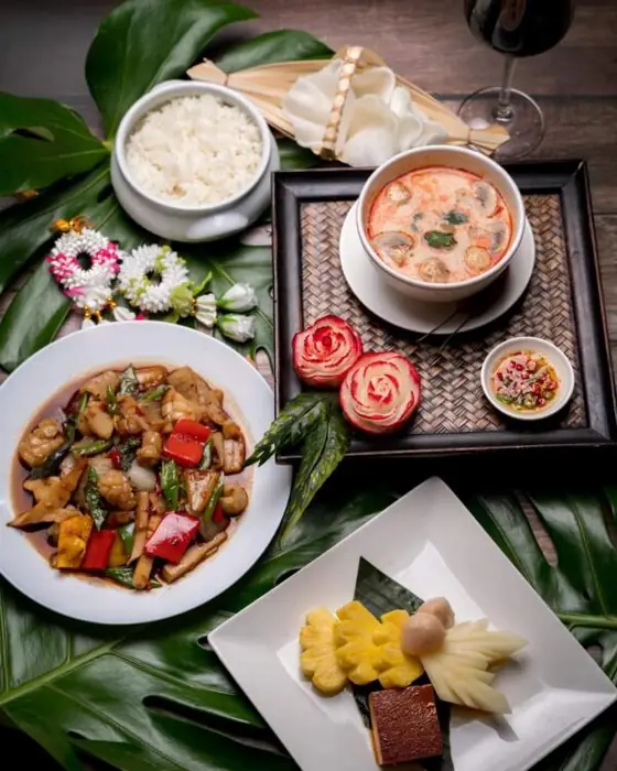 Platos del restaurante tailandés Thaidy